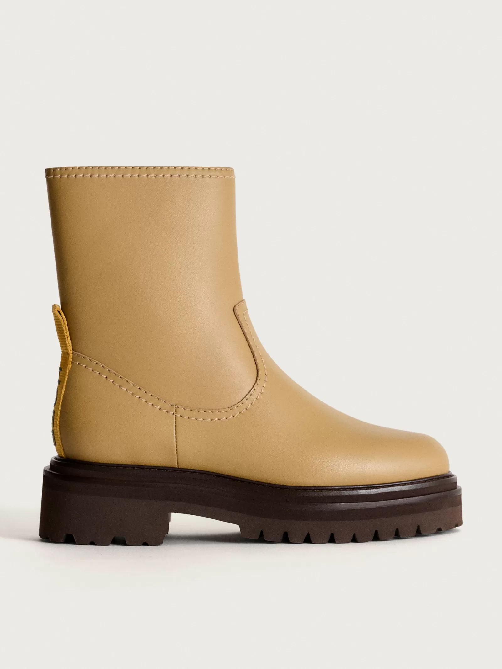 HOFF OFFICE OCHRE LEATHER BOOT^Mujer Botas Y Botines